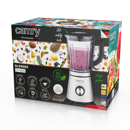 BLENDER KIELICHOWY DO KOKTAJLI 2200W KRUSZY LÓD MOCNY | CAMRY CR4083