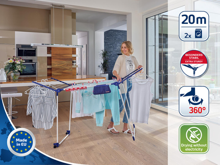 Suszarka na pranie stojąca Leifheit Pegasus 200 Solid Deluxe Mobile 81517