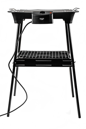 GRILL OGRODOWY  ELEKTRYCZNY 2w1 STOJĄCY 2400W 37x21cm ADLER | AD6602 adler-europe