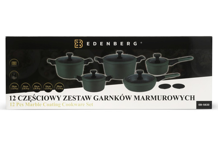 ZESTAW GARNKI PATELNIA EDENBERG |12PCS | EB-5633