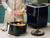 FRYTOWNICA 7L BEZTŁUSZCZOWA FUNKCJA PARY DELIMANO AIR FRYER STEAM CZARNA