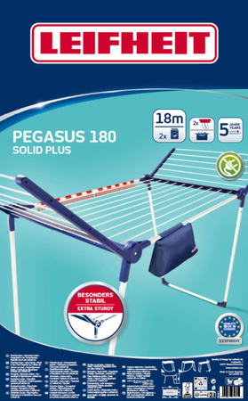 Suszarka na pranie stojąca Leifheit Pegasus 180 Solid Plus 81510