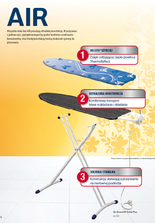 DESKA DO PRASOWANIA LEIFHEIT AIRBOARD M 120x38cm SOLID PLUS NF 72588