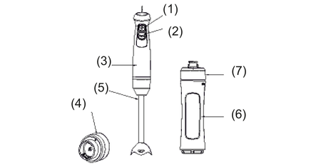 BLENDER RĘCZNY 1000W POJEMNIK BIDON BPA FREE MESKO MS4624