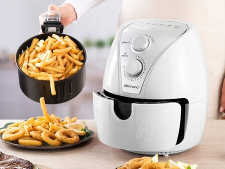 FRYTOWNICA BEZTŁUSZCZOWA DELIMANO AIR FRYER BIAŁA