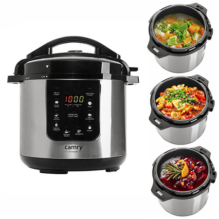 SZYBKOWAR ELEKTRYCZNY MULTICOOKER 6L 8w1 1500W CAMRY | CR6409