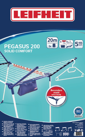 Suszarka na pranie stojąca Leifheit Pegasus 200 Solid Deluxe Mobile 81517