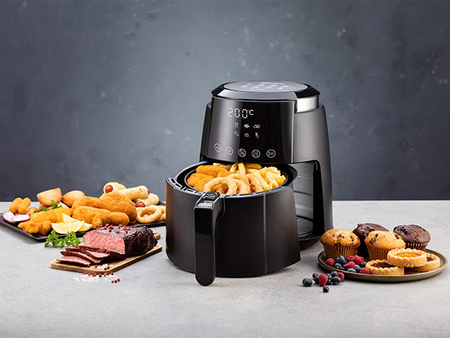 FRYTOWNICA BEZTŁUSZCZOWA DELIMANO AIR FRYER DELUXE NOIR