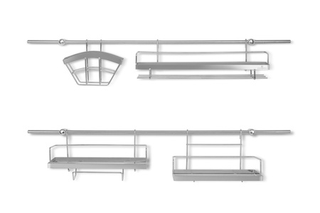 RELING KUCHENNY ORGANIZER SCIENNY KUCHENNY SREBRNY 2x 78cm EDENBERG EB-8515