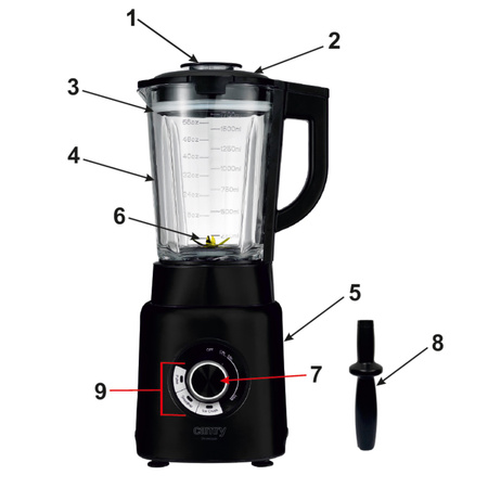 Blender Kielichowy - Kruszenie Lodu i Perfekcyjne Smoothie CAMRY PREMIUM CR4089