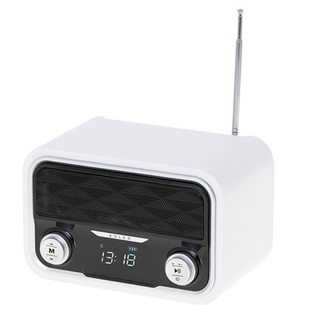 RADIO PRZENOŚNE BLUETOOTH FM/MP3/SD/USB RETRO ADLER | AD1185