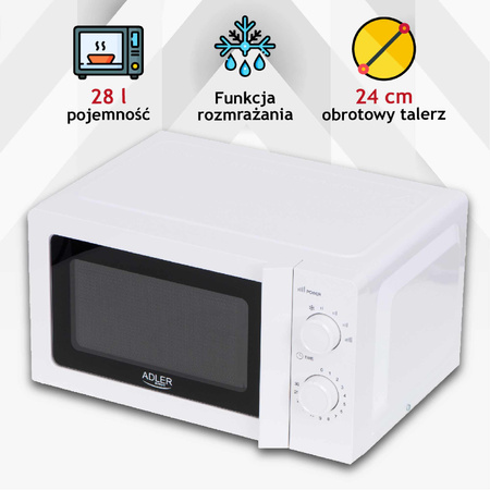 KUCHENKA MIKROFALOWA 20L/700W/ROZMRAŻANIE | AD6205