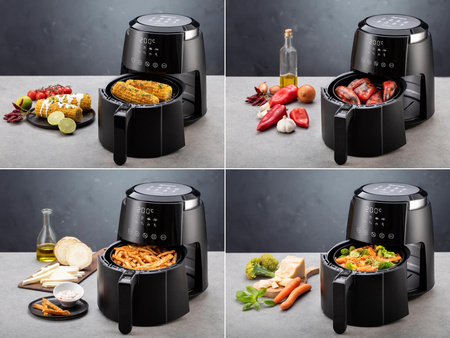 FRYTOWNICA BEZTŁUSZCZOWA DELIMANO AIR FRYER DELUXE NOIR