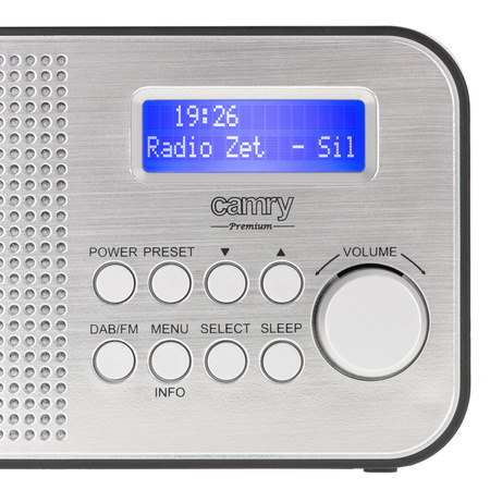 RADIOBUDZIK CYFROWE ALARM FM / DAB / DAB+ USB CAMRY CR1179