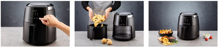 FRYTOWNICA BEZTŁUSZCZOWA DELIMANO AIR FRYER DELUXE NOIR