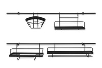 RELING KUCHENNY ORGANIZER SCIENNY KUCHENNY CZARNY 2x 78cm EDENBERG EB_8516